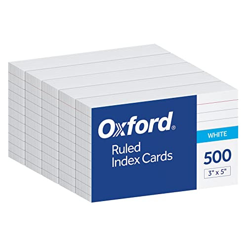 Index Cards, Paquete De 500, 3x5 Index Cards, Rayado Fr...