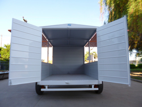 Imagen 17 de 25 de Acoplado Trailer 6 Cheques Cerrado Taller Rodante 5 Mts 4 Tn