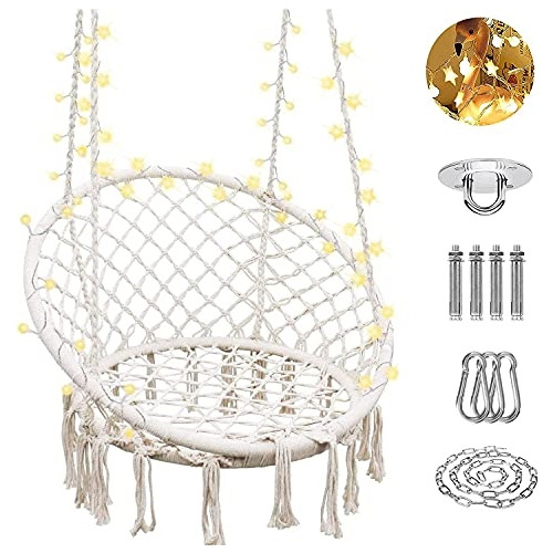 Hamacas Con Luces Durable Macramé Colgante