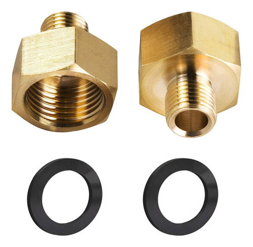 Fc Adaptador De Gas De Latón De 2 Piezas 1/2 Pulgada Hembra