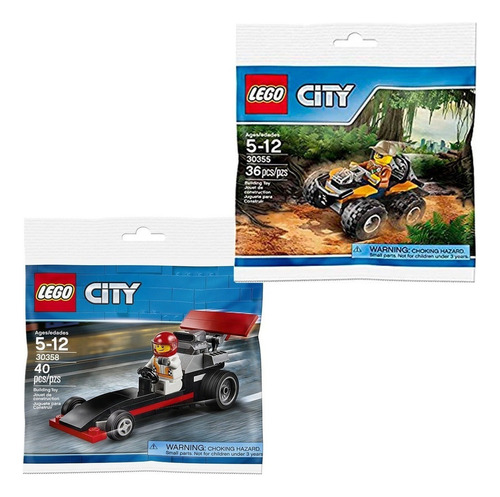 Lego Builder Bag Moto De Jungla 30355 Dragster 30358 El Rey