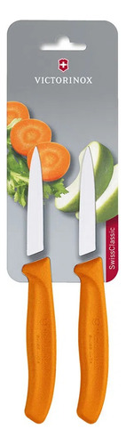 Cuchillo Verdura Swissclassic Orange Victorinox 6.7606.l114b Color Naranjo
