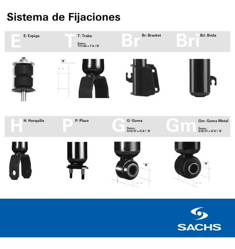 Imagen 4 de 9 de Amortiguadores Sachs Ford Ka 2008/2014 Kit X 4