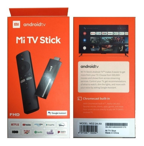 Imagen 4 de 5 de Xiaomi Mi Tv Stick Global Chromecast Android Tv Full Hd