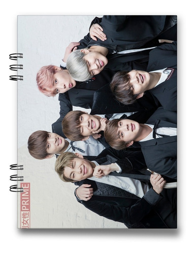 Cuaderno Bts Banda K-pop 15x20 Cms 100 Hojas Tapa Dura