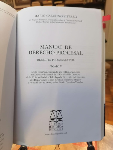 Manual De Derecho Procesal.c.14- Tomo V // Casarino (Usado)