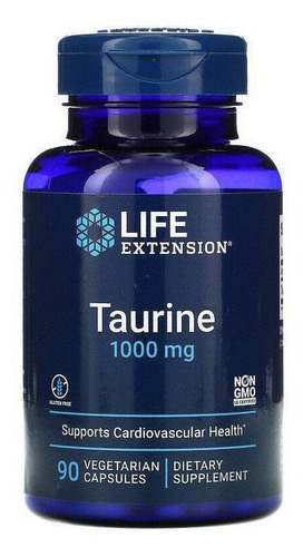 Taurine 1000mg Taurina 90 caps Life Extension