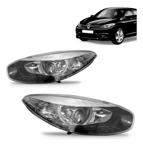 Par Farol Fluence 2014 15 16 17 18 Elétrico Fumê Com Motor