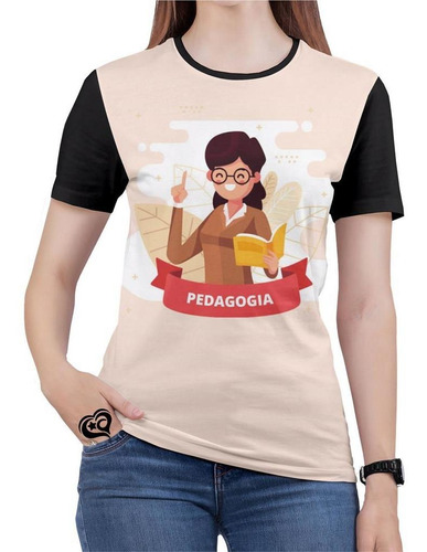 Camiseta Pedagogia Plus Size Professor Escola Feminina Blusa