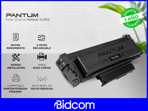 Toner Pantum Tl411x Original P/ P3302dn P3302dw