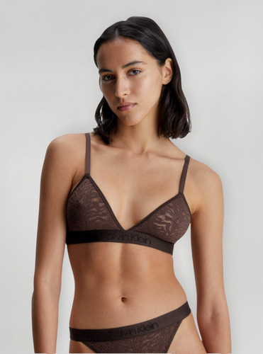 Bralettetriángulo Intrinsi Unlined Café Calvin Klein