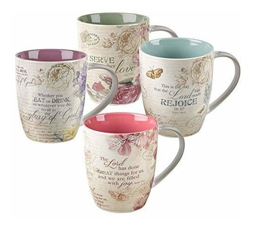 Inspiraciones Colección Floral Tazas Inspiradoras  Set4