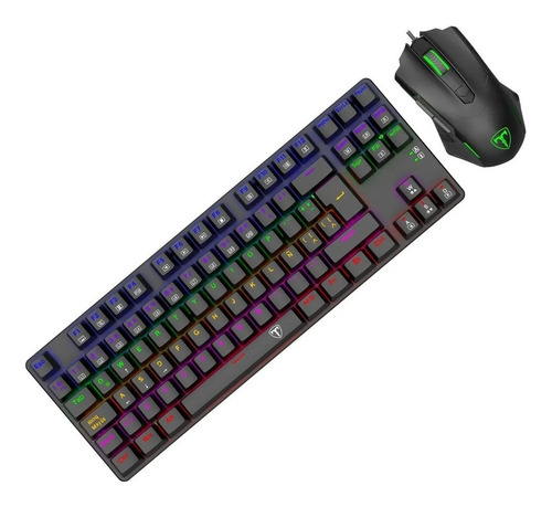 Imagen 4 de 7 de Combo Gamer T-dagger T-tgs005 Advance Force 2en1 Rgb Tkl Usb