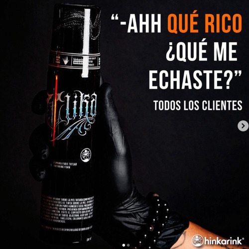 Espuma Clika 100% Natural Limpiadora Tatuaje Hinkarink 110ml