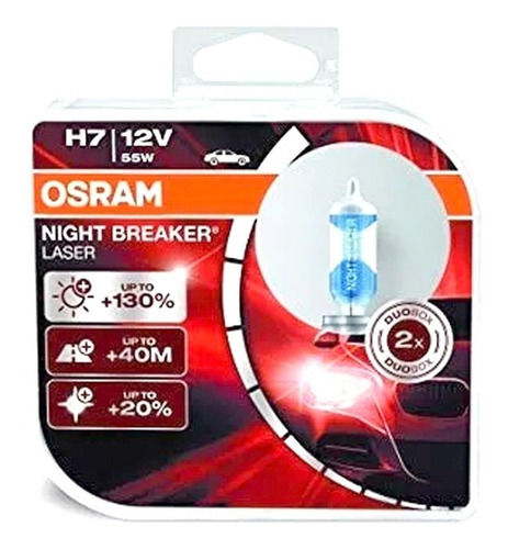 Kit 2 Lamparas H7 Osram Night Breaker Laser 12v 55w Germany