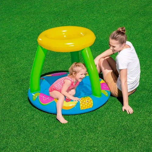 Imagen 4 de 8 de Pileta Inflable Infantes Y Bebes De Frutas Con Techo Bestway