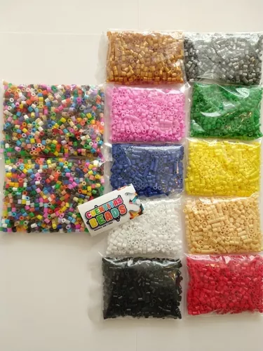 Paquete 7000 Beads Kit C/ Accesorios Tipo Hama Perler 5mm