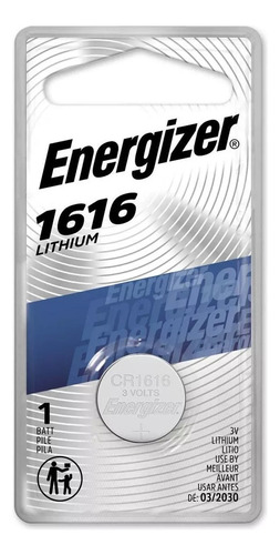 Pila De Litio Tipo Botón Energizer, Cr-1616
