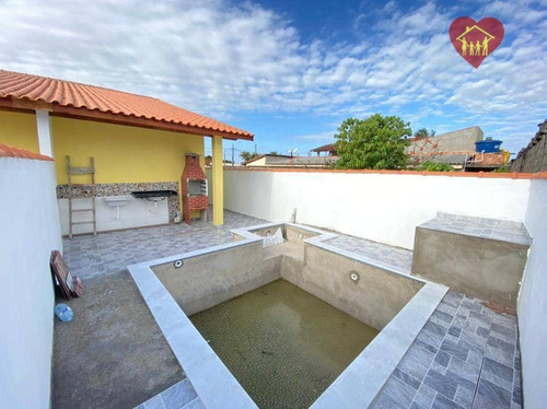 Imagem 1 de 10 de Casa Nova Lado Praia, Piscina Com Hidro No Bal. Bopiranga, Itanhaém. - Ca1022