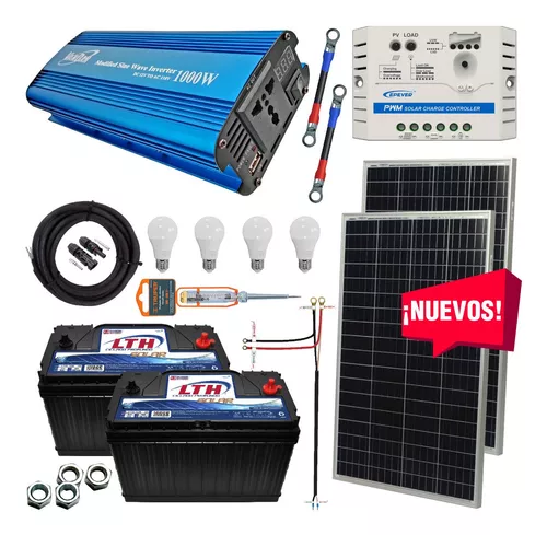Batería Lth Solar Kit Solar 1100w Completo Listo Para Usar