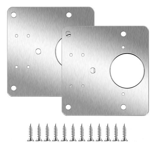 2 De Placas Reparacion Bisagra Mueble Tornillo Puerta Cocina