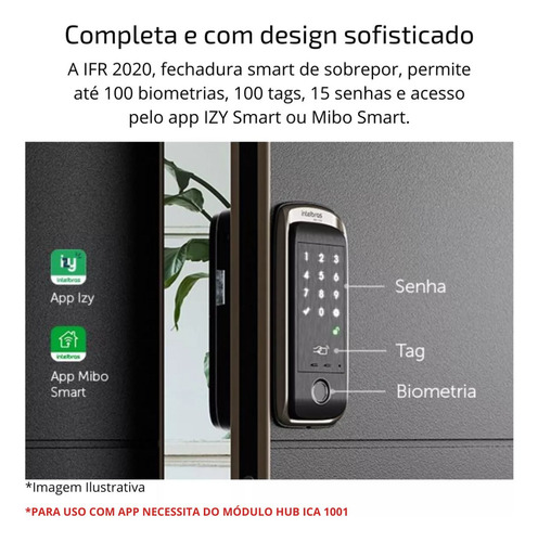 Fechadura Smart De Sobrepor Ifr 2020 Izy Intelbras