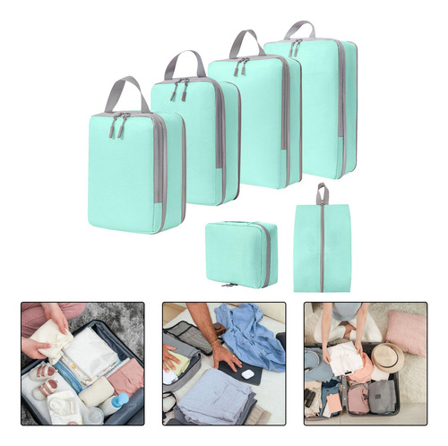 6x Cubos De Embalaje De Compresión Set Bolsas De
