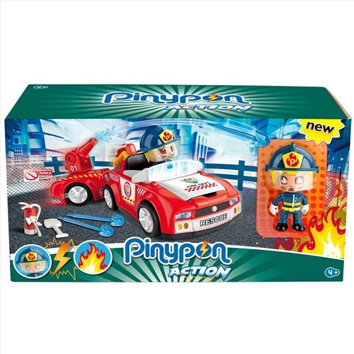 Pinypon Action Auto De Bomberos Con Figura Y Acc Tm1 14610