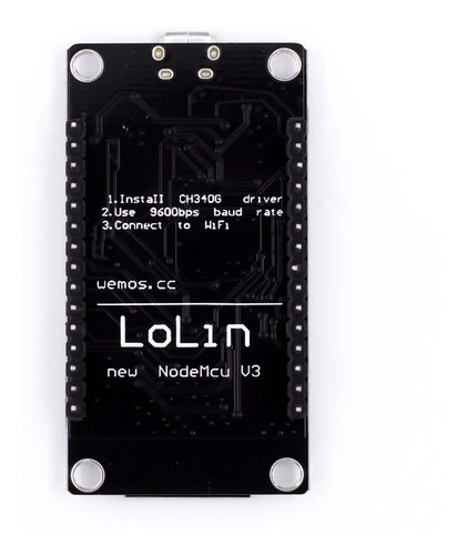 Imagen 5 de 5 de Placa Wifi Iot Nodemcu Esp8266 Lua V3 Ch340g Gpio