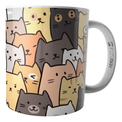 Caneca Cats Wallpaper - Gatos Fofos Amontoados Love Pet