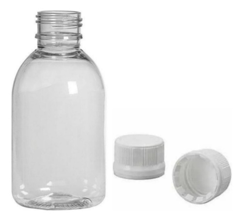 Frasco Plástico Pet Transparente Garrafinha 100ml C/ Tampa Lacre 24mm C/ Vedante Inkcor Kit 40 Unidades Indicado Cosmético Shampoo Perfume Lembrancinha Creme Sabonete Condicionador Amostra Gel Viagem