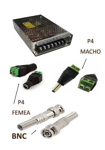 Fonte Chaveada 12v 20a C./ 60 Conectores Bnc, P4 F20a60c