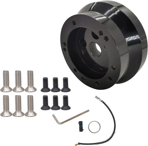 Adaptador De Cubo P/ Volante Licbund De 5/6 Agujeros, Negro