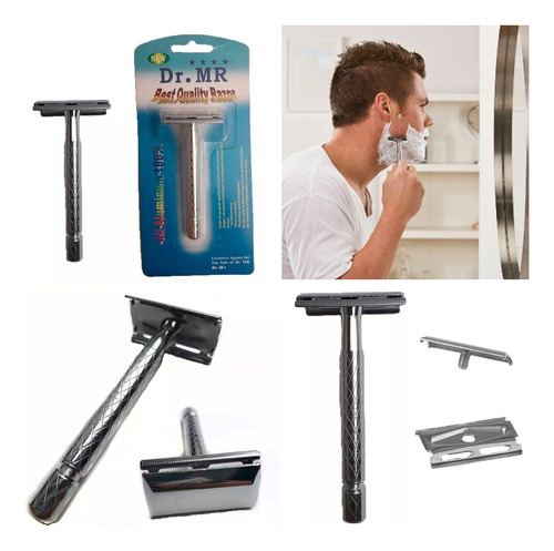 Cuchilla de afeitarprofesional Mr Dr con filo doble - pack x 2 x 1 unidades