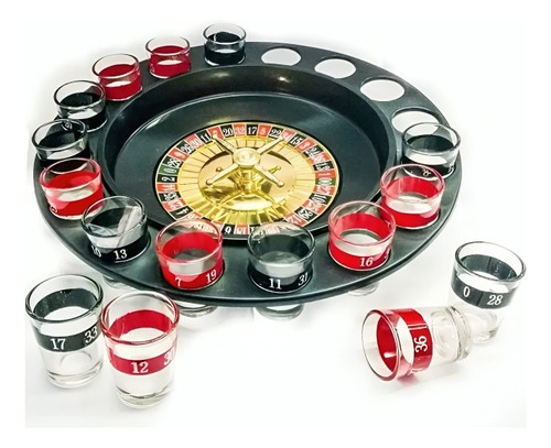 Juego De Ruleta Casino De Shots Cortitos Alcohol Chupitos. 