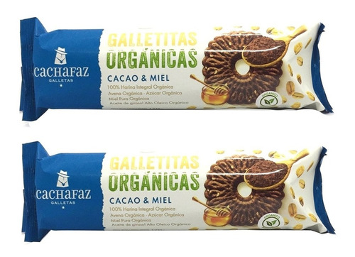 Galletas Cachafaz Organicas Cacao Y Miel - La Golosineria