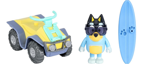 Vehículo Bluey Y Pack Beach Quad Con Bandit Con 2,5-3 Pulgad