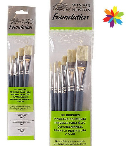 Set 6 Pincel Oleo Winsor Profesional Foundation Pinceles