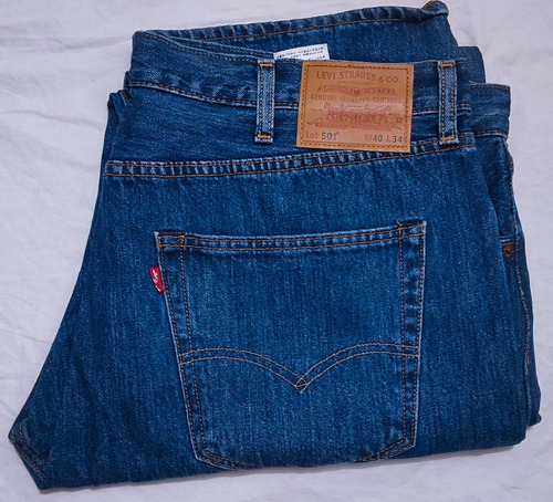 Jeans Levis Hombre 501 40/34 Azul  Tradicional Talla 54
