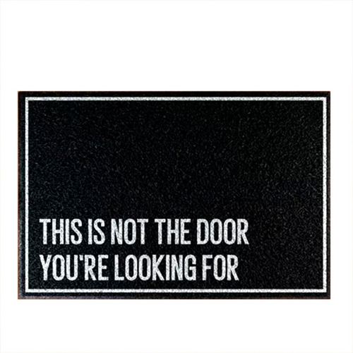 Tapete Capacho - This Is Not The Door You're Looking For Cor Preto Desenho do tecido C445