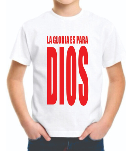 Remera Niño Niña La Gloria Es Para Dios Superclasico River