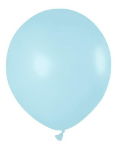 Globos Lisos Pastel Celeste X 25u 9 PuLG (22 Cm) Cotillon