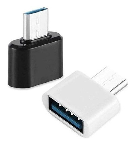 Adaptador Usb Otg tipo C X - Entrada tipo C para cable USB de color blanco