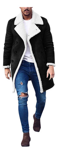 Chaqueta De Invierno Para Hombre, Cálida, Con Cuello Vuelto,