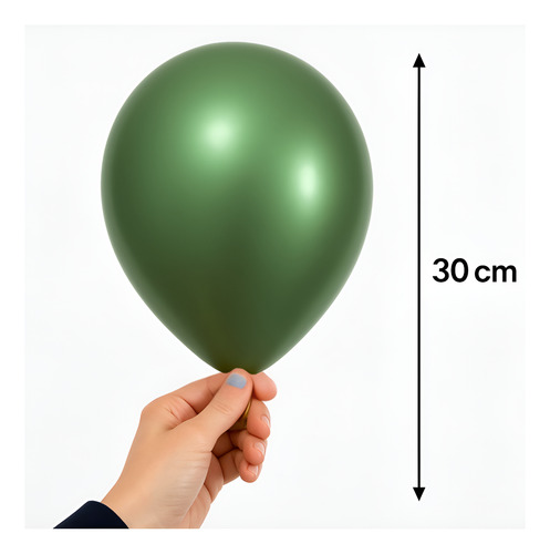 Globo Cromado 12 Pulgadas X50u Varios Colores Chrome Verde