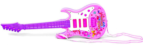 Guitarra Infantil Com Alça Luz E Som Presente Para Meninas