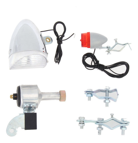 Juego De Luces De Dinamo Para Bicicleta, Luz Trasera, Led, M