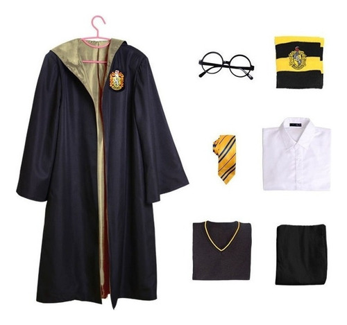 Gryffindor Conjunto Uniforme Niña Hermione Disfraz Capa Fal