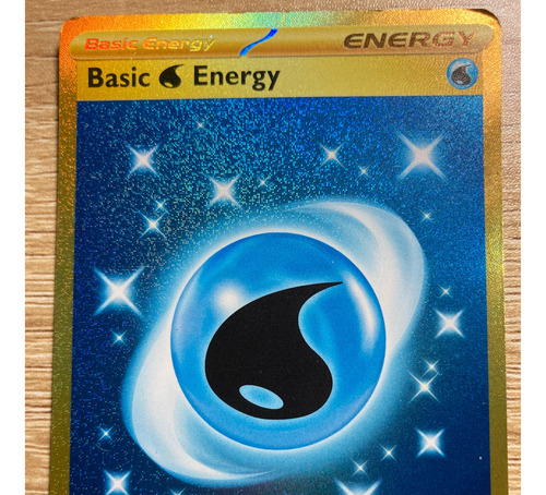 Carta Pokemon Energia De Agua Dorada