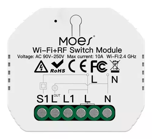 Interruptor Inteligente Tuya com Módulo Wi-Fi, Módulo de Controle